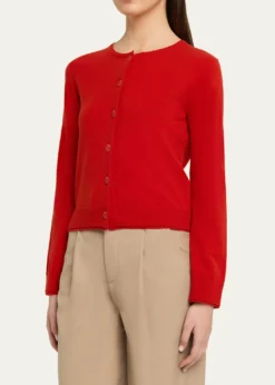 VinceScallop-Trim Cardigan