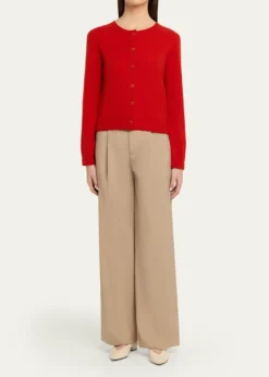 VinceScallop-Trim Cardigan
