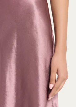VinceShort Pull-On Satin Slip Skirt