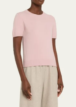 VinceShort-Sleeve Cashmere-Blend Tee