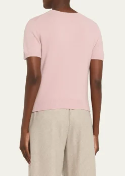 VinceShort-Sleeve Cashmere-Blend Tee