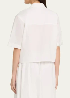 VinceShort-Sleeve Poplin Shirt