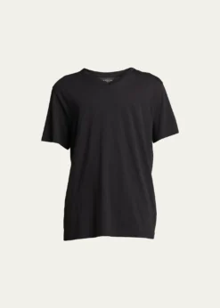 VinceShort-Sleeve V-Neck Jersey T-Shirt, Gray