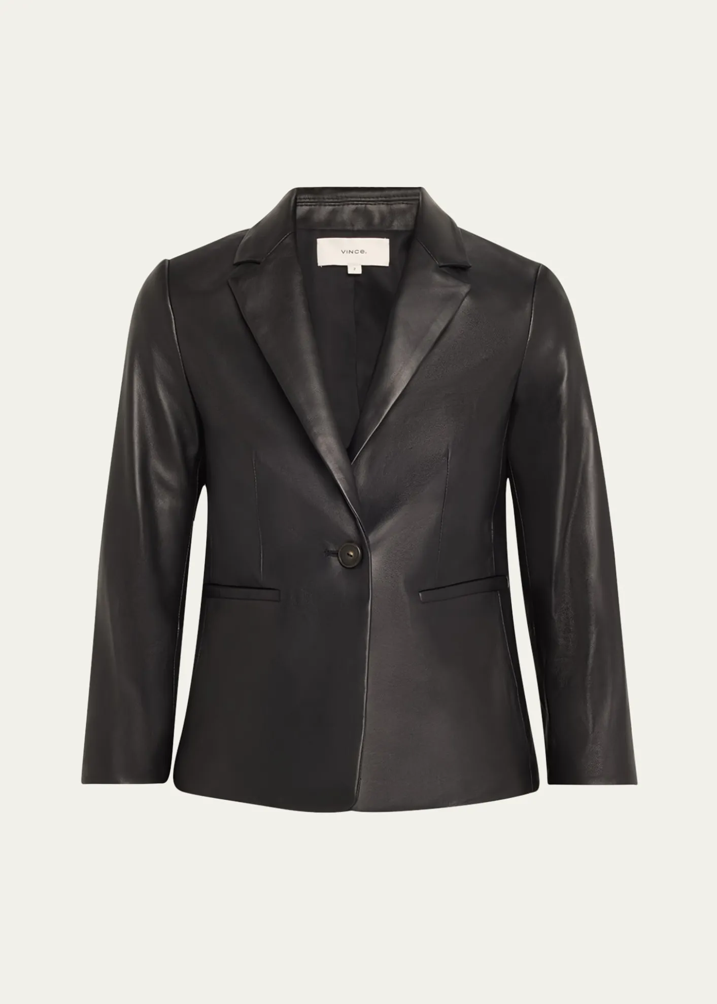 VinceShrunken Leather Blazer