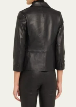 VinceShrunken Leather Blazer