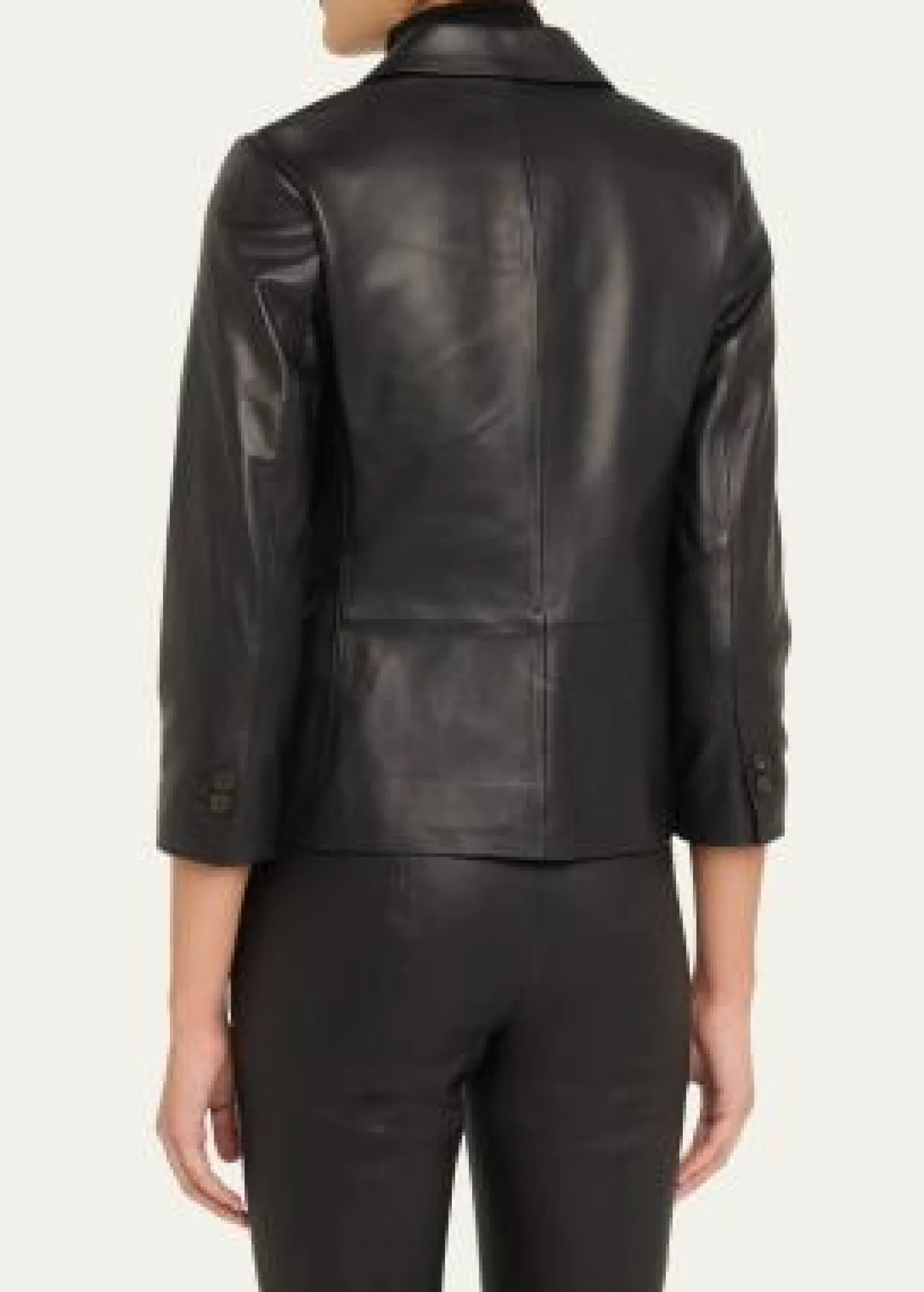 VinceShrunken Leather Blazer