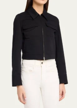 VinceShrunken Stretch Cotton Jacket