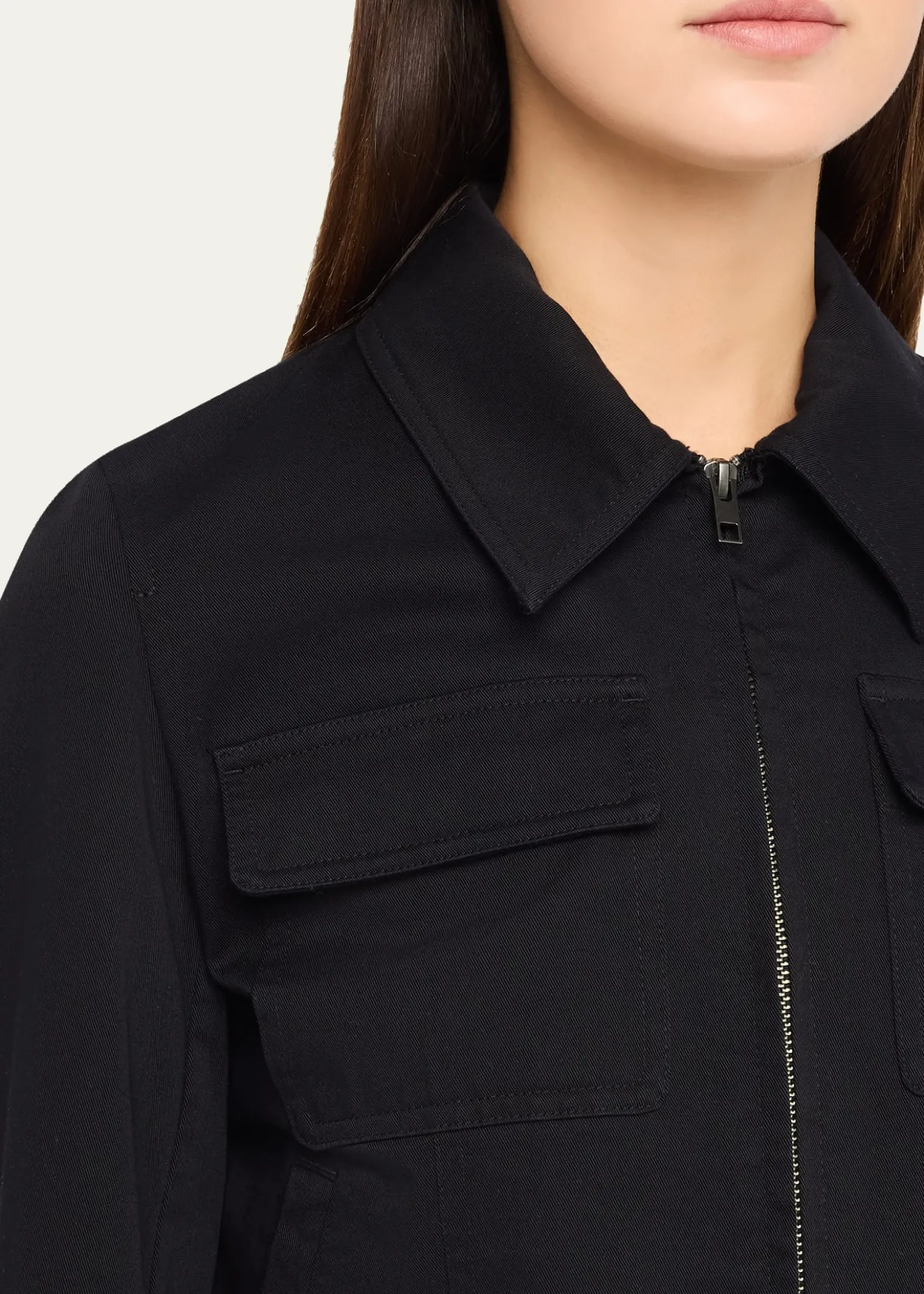 VinceShrunken Stretch Cotton Jacket