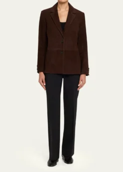 VinceSingle-Breasted Suede Blazer