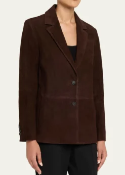 VinceSingle-Breasted Suede Blazer