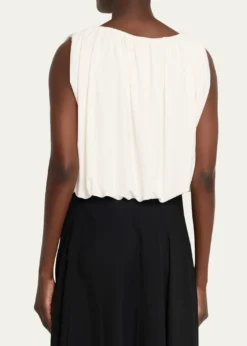 VinceSleeveless Bubble Top