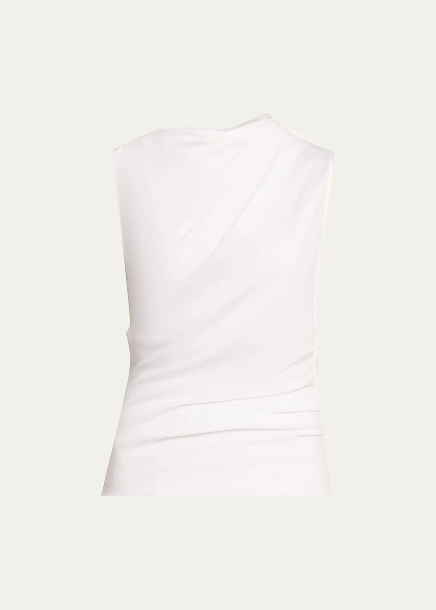 VinceSleeveless Draped Pima Cotton Top