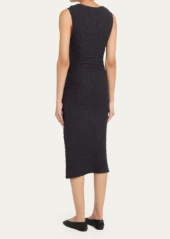 VinceSleeveless Gathered-Waist Dress