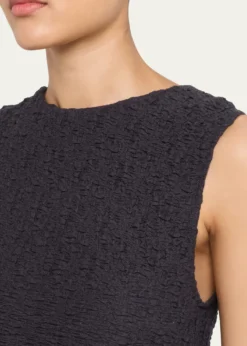 VinceSleeveless Gathered-Waist Dress