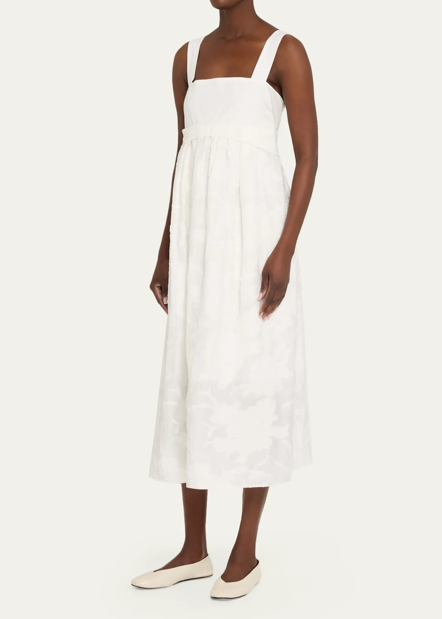 VinceSleeveless Mixed-Media Dress