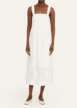 VinceSleeveless Mixed-Media Dress