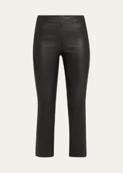 VinceSlim Cropped Leather Pants