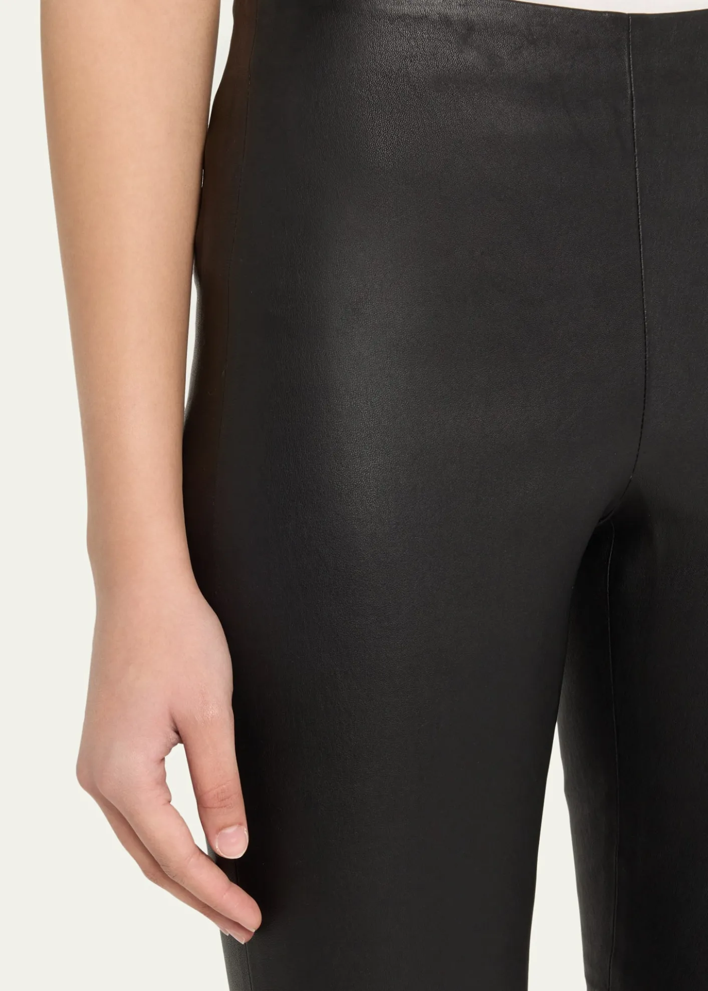 VinceSlim Cropped Leather Pants