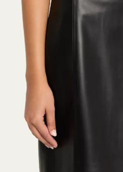 VinceStraight Leather Skirt