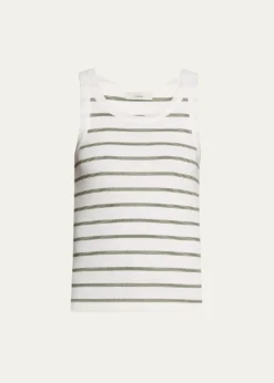 VinceStripe Scoop-Neck Tank Top