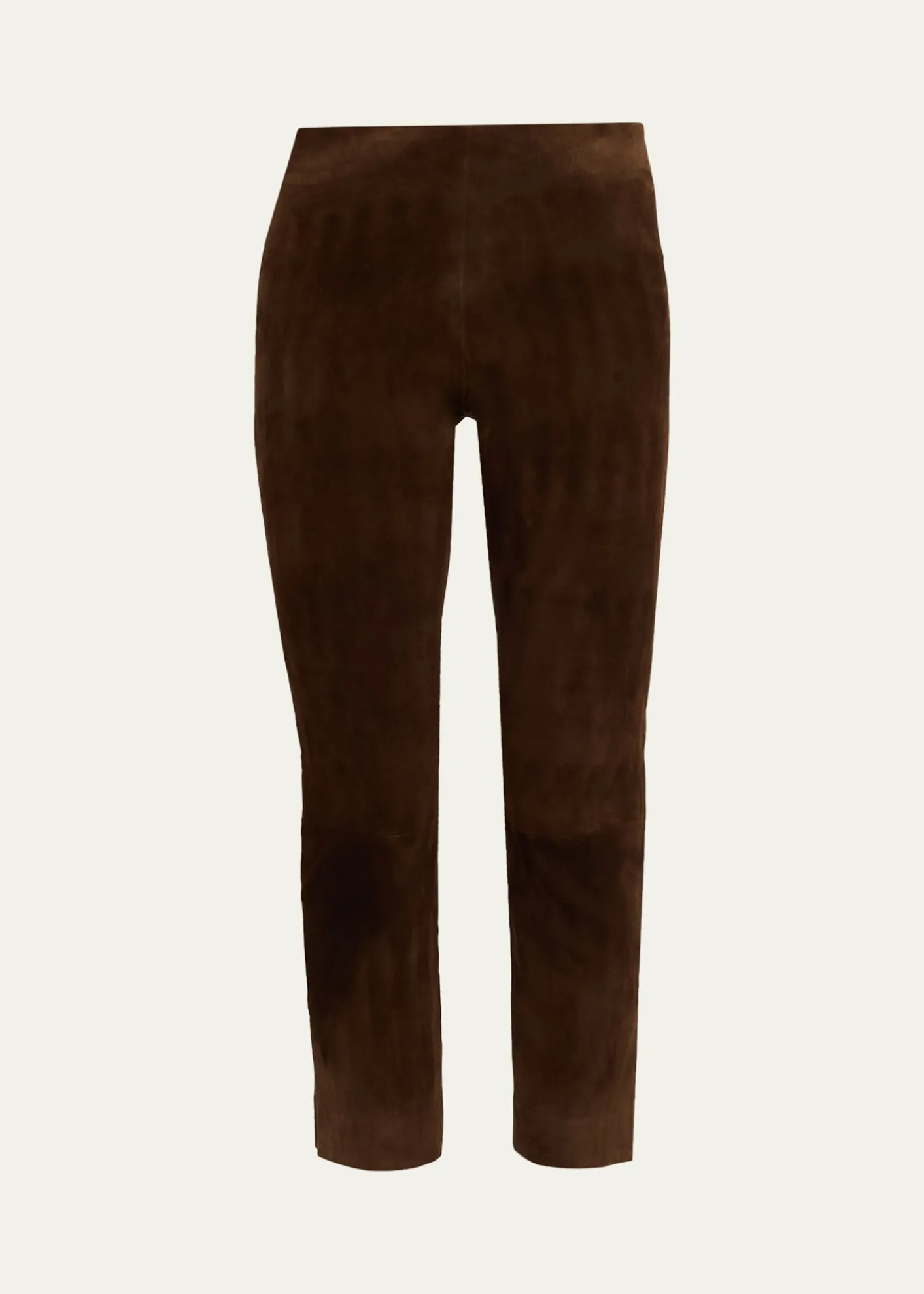 VinceSuede Split-Hem Cropped Pant