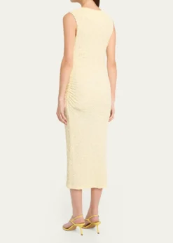 VinceTextured Sleeveless Midi Dress