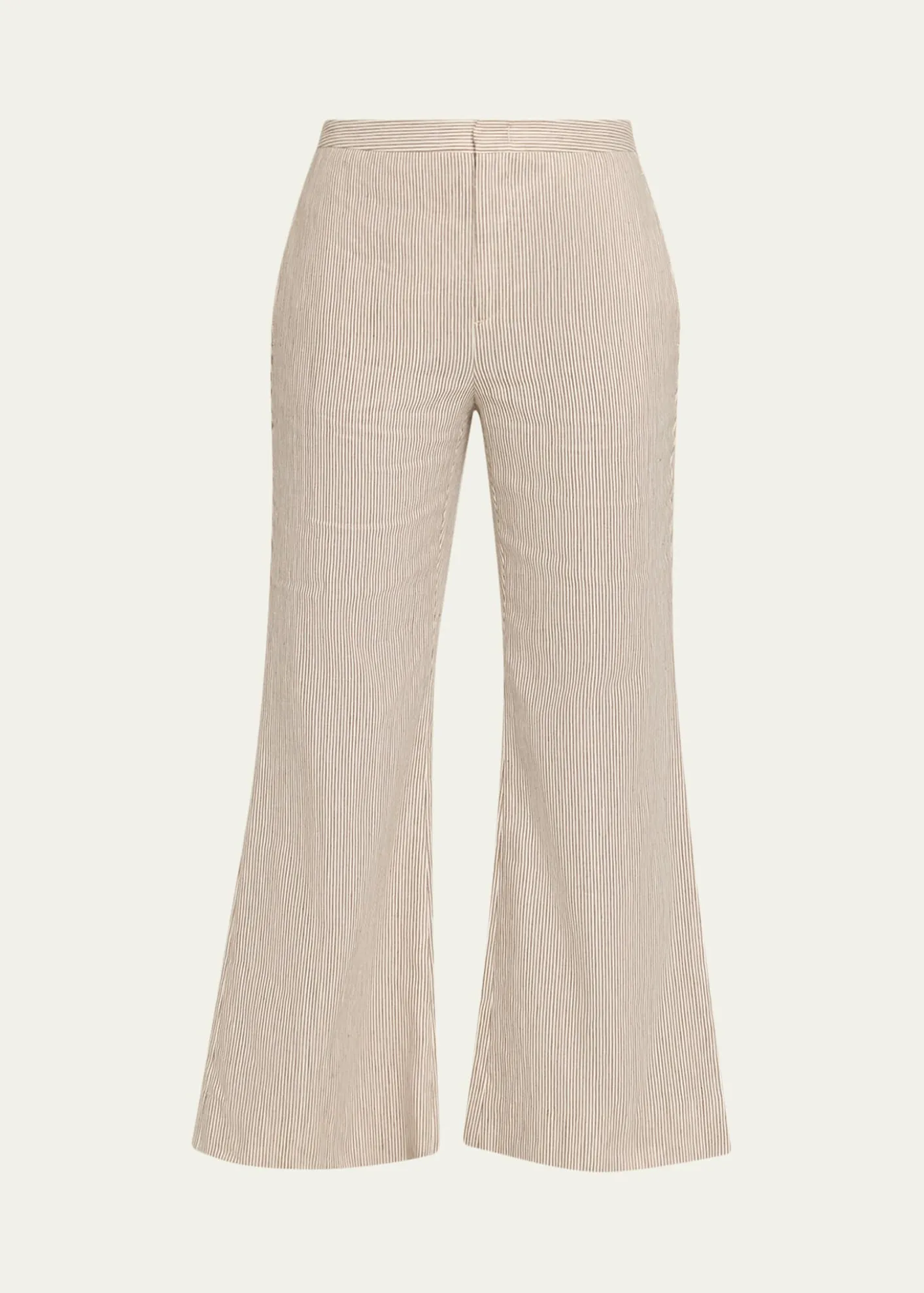 VinceTicking Stripe Cropped Flare Trousers