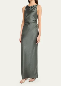 VinceTwist Satin Maxi Dress