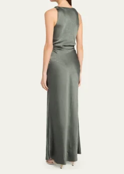 VinceTwist Satin Maxi Dress
