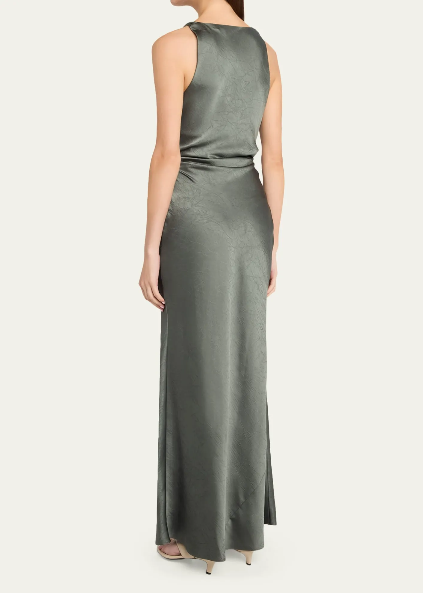 VinceTwist Satin Maxi Dress