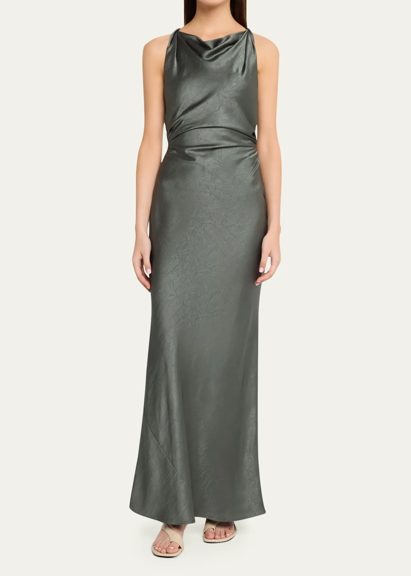 VinceTwist Satin Maxi Dress