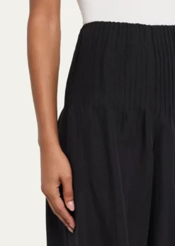 VinceWide-Leg Pintuck Pants