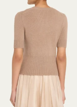 VinceWool & Cashmere Short-Sleeve Sweater