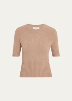 VinceWool & Cashmere Short-Sleeve Sweater