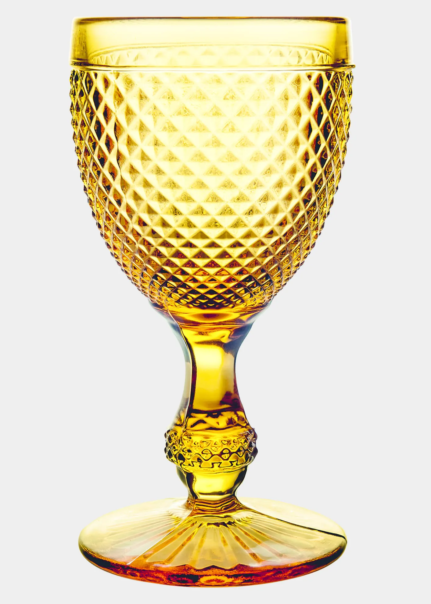 Vista AlegreBicos Amber Water Goblet Glass