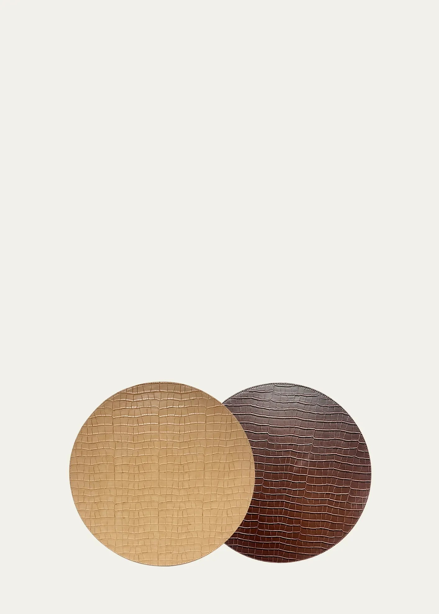 Von Gern HomeChocolate and Light Brown Croco Reversible Placemats