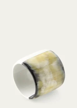 Von Gern HomeHorn & White Lacquer Napkin Ring