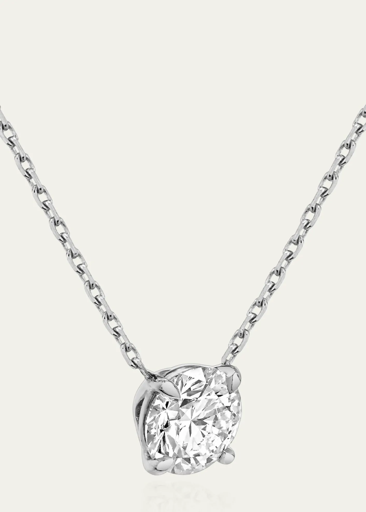 VRAIBrilliant-Cut Round Solitaire Lab Grown Diamond Necklace, 1.0tcw