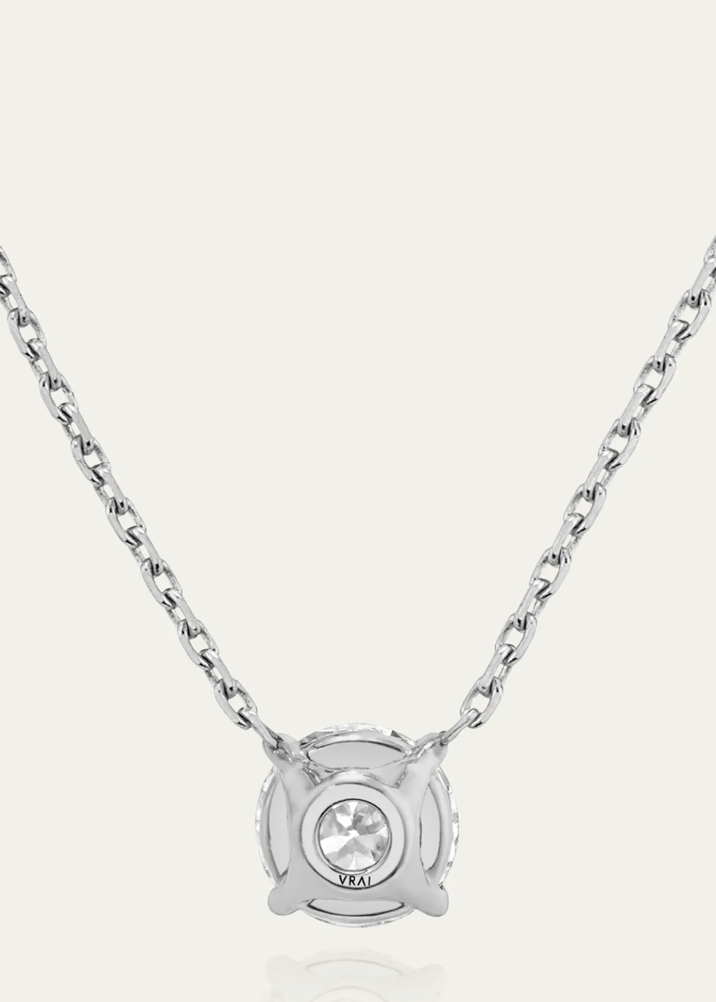 VRAIBrilliant-Cut Round Solitaire Lab Grown Diamond Necklace, 1.0tcw