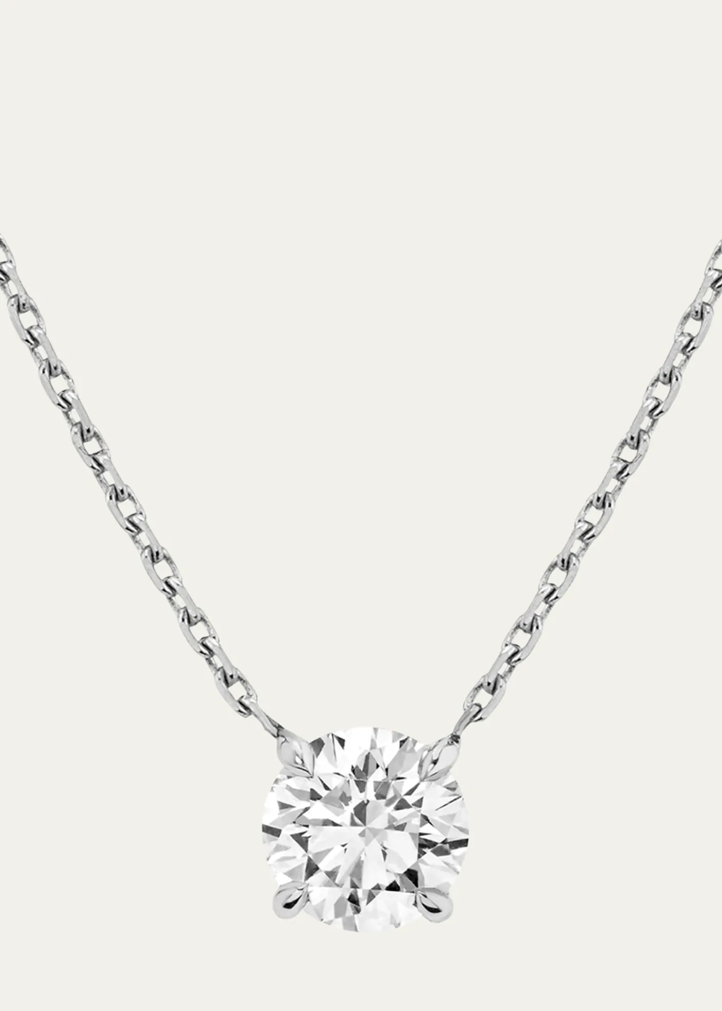 VRAIBrilliant-Cut Round Solitaire Lab Grown Diamond Necklace, 1.0tcw