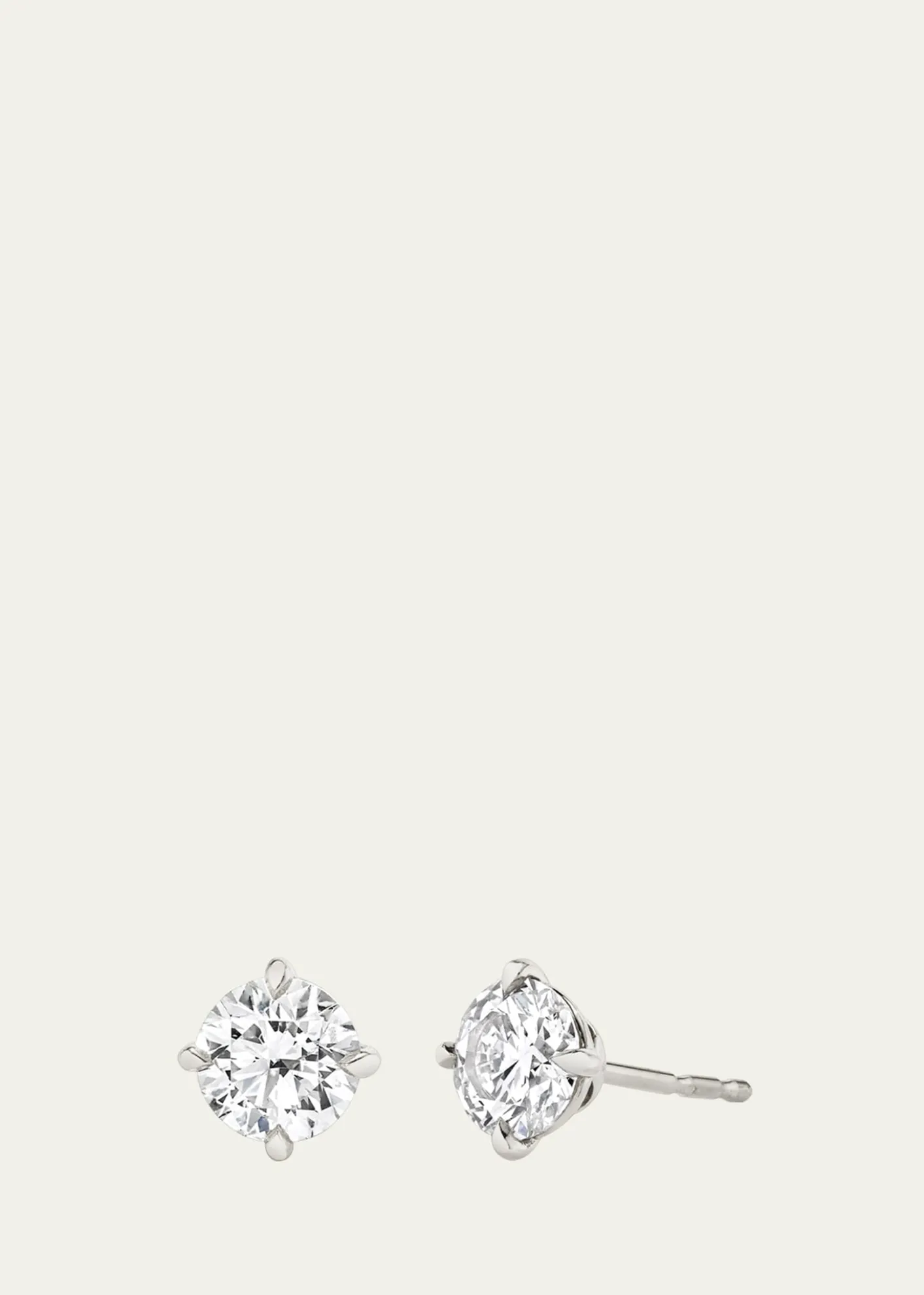 VRAIBrilliant Round Solitaire Lab Created/VRAI Created Diamond Stud Earrings