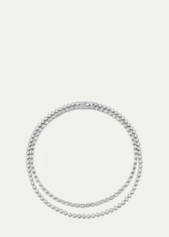 VRAICelestial Double Strand Lab Grown Diamond Tennis Necklace, 42.36tcw