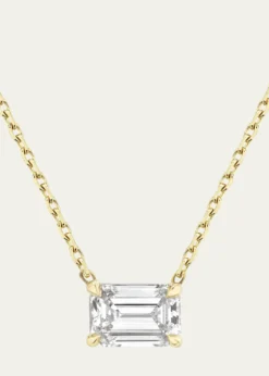 VRAIEmerald-Cut Solitaire Lab Grown Diamond Necklace, 1.0tcw