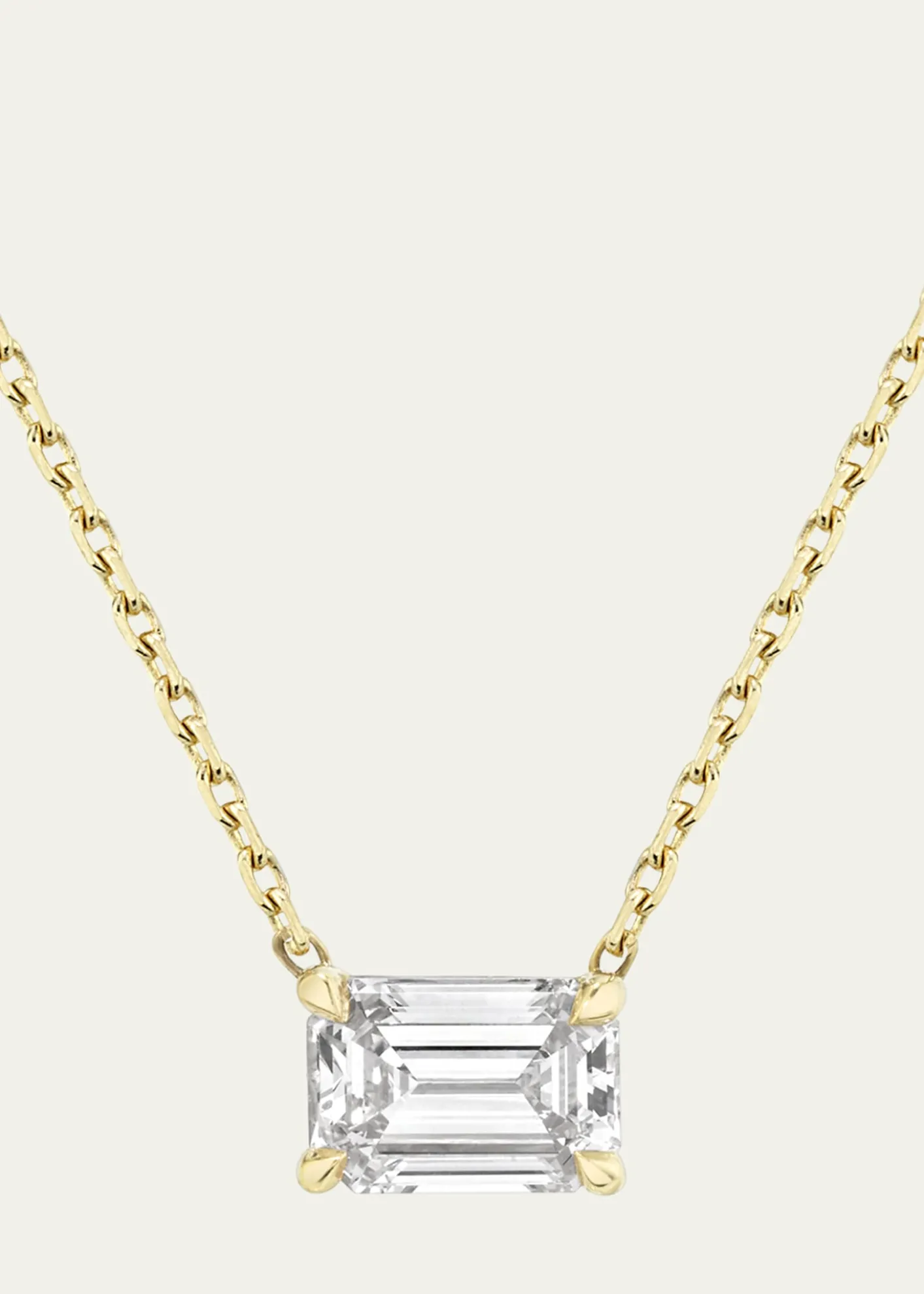 VRAIEmerald-Cut Solitaire Lab Grown Diamond Necklace, 1.0tcw