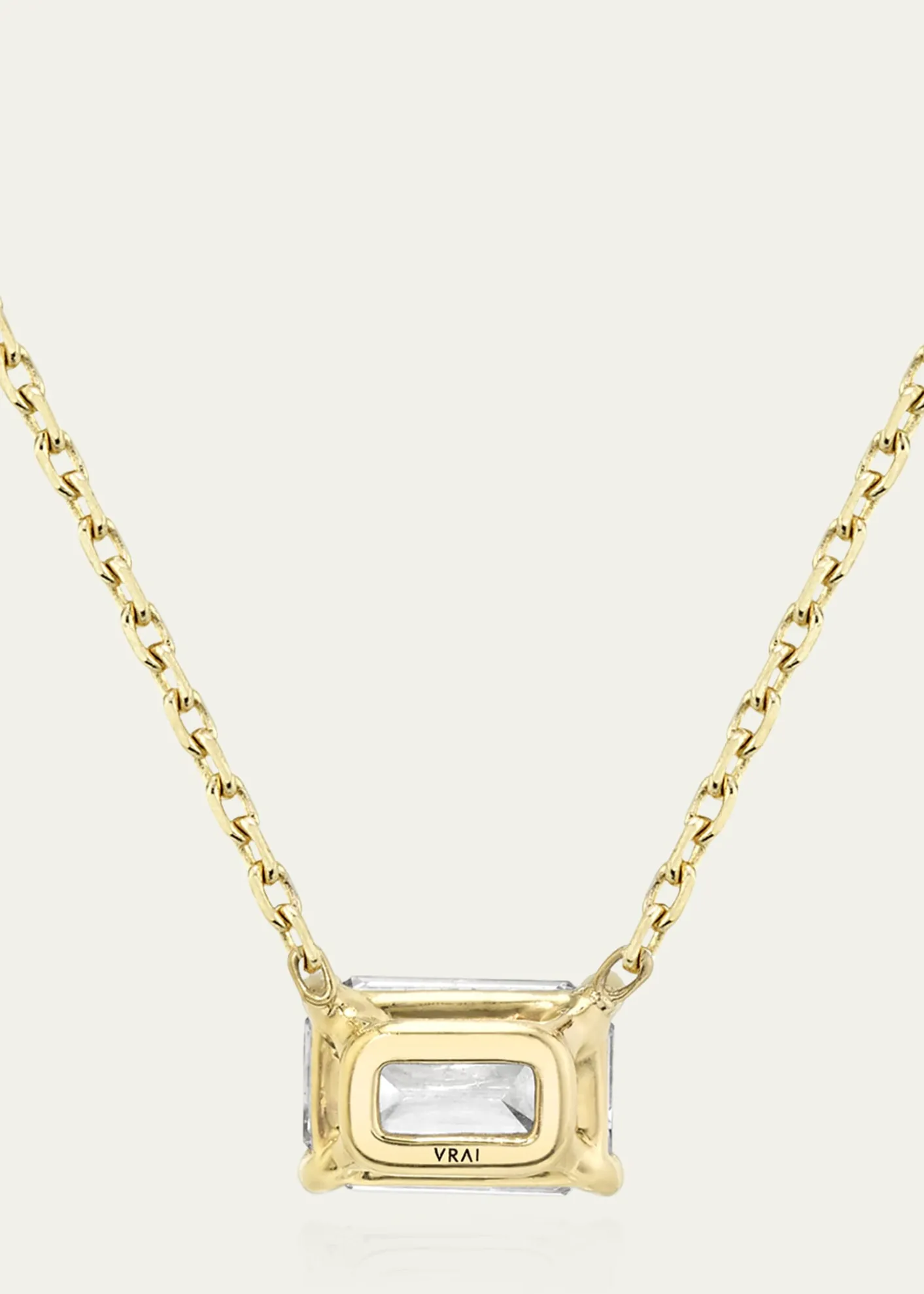 VRAIEmerald-Cut Solitaire Lab Grown Diamond Necklace, 1.0tcw
