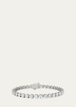 VRAI14K White Gold Round Lab Grown Diamond Tennis Bracelet, 8.50tcw