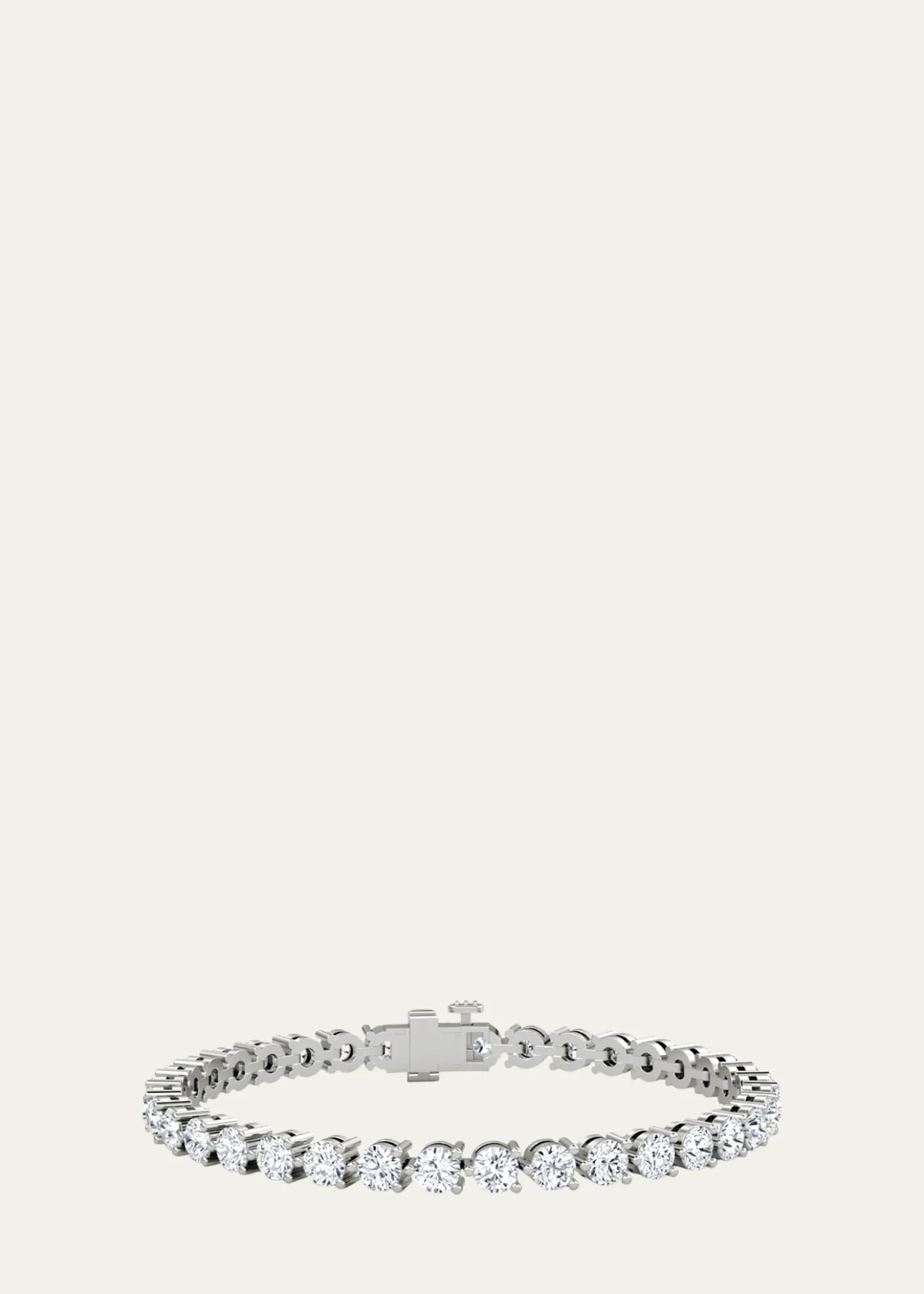 VRAI14K White Gold Round Lab Grown Diamond Tennis Bracelet, 8.50tcw