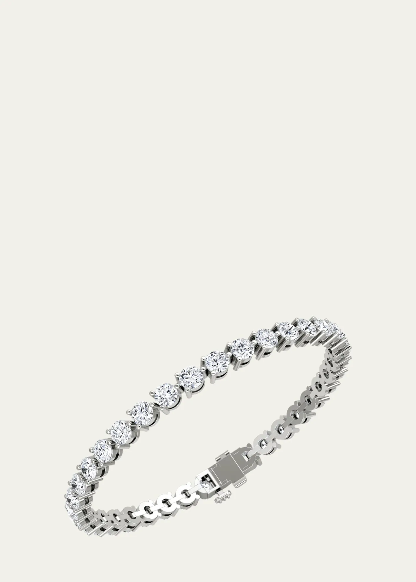 VRAI14K White Gold Round Lab Grown Diamond Tennis Bracelet, 8.50tcw