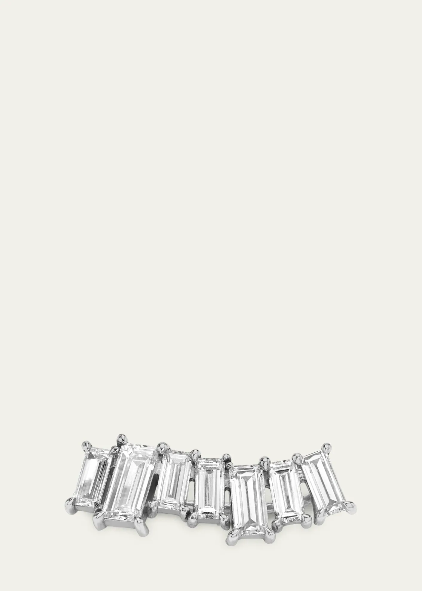 VRAI14K Gold Baguette Lab Grown Diamond Ear Climber, Single