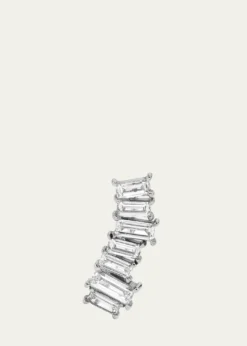 VRAI14K Gold Baguette Lab Grown Diamond Ear Climber, Single